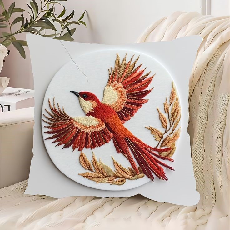 Beautiful Embroidery Patterns & Patches for Pillow Covers